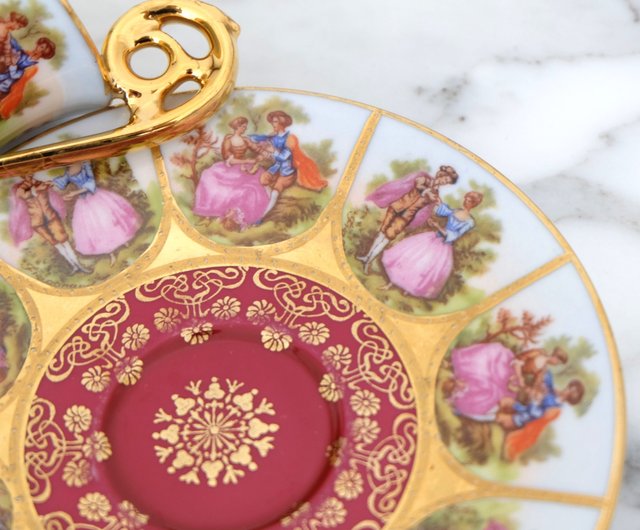 ドイツレトロ貴族愛好家 陶器製カップ＆ソーサーセット - ショップ