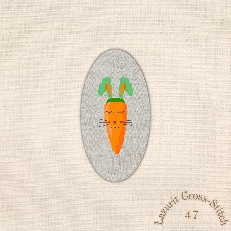 Carrot cross stitch pattern - 其他數位商品 - 其他材質 
