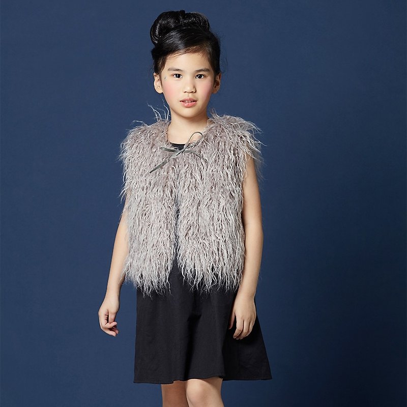 Ángeles- shop cotton short fur vest (7-10 years old) - อื่นๆ - ผ้าฝ้าย/ผ้าลินิน 
