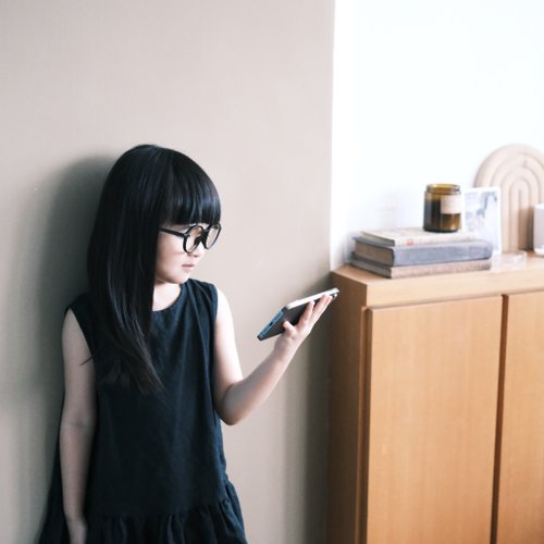 LE FOON 6y-12y蔡司鏡片濾藍光眼鏡 Round computer glasses:black