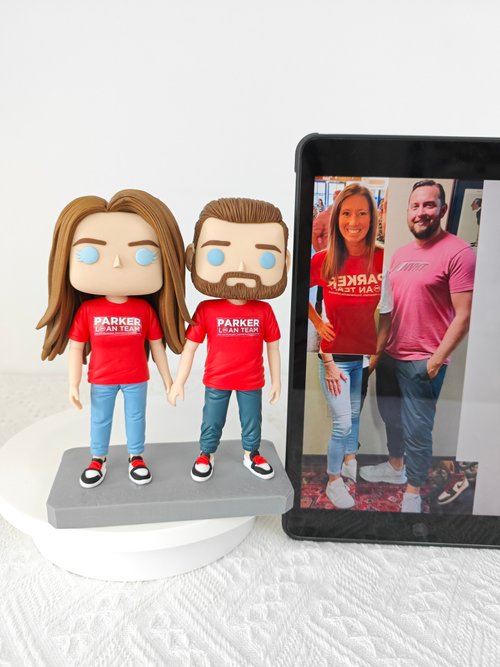 uDesign優湛 客製化3D人像公仔 訂製手工Funko Pop情侶父母夫妻結婚週年禮物