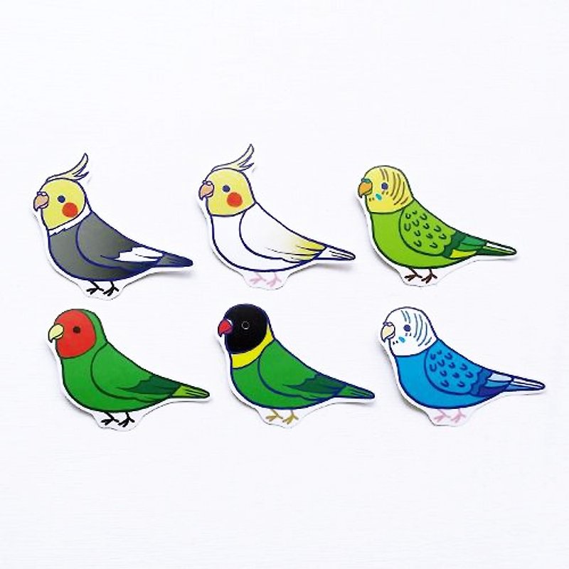 1212 fun design funny stickers everywhere-happy bird day - สติกเกอร์ - วัสดุกันนำ้ หลากหลายสี
