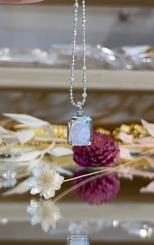 晶玉良言閣 天然彩光歐泊石opal澳寶蛋白石項鍊創意開發智慧釋放負能量