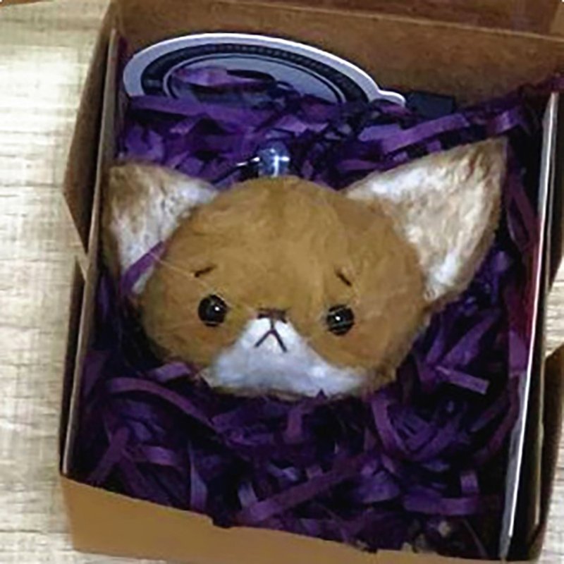 Handmade 動物造型八達通 / 悠遊卡 狐狸 藝術家泰迪熊 吊飾 伸縮 - 編織/刺繡/羊毛氈/縫紉 - 羊毛 
