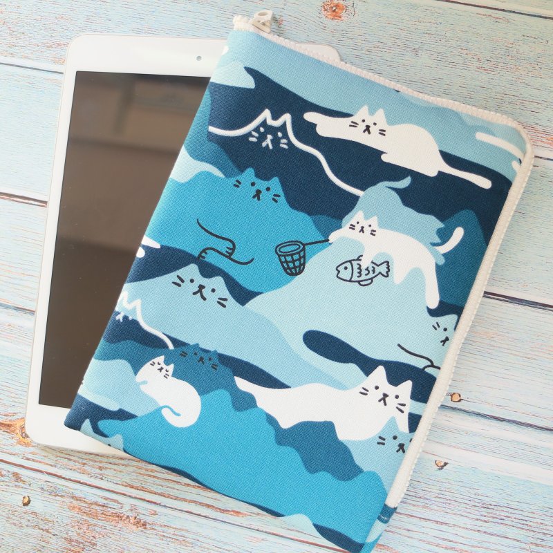 6吋 電子書 收納包 (閱讀器保護套) L型拉鍊袋電子書保護套 - 電腦包/筆電包 - 棉．麻 