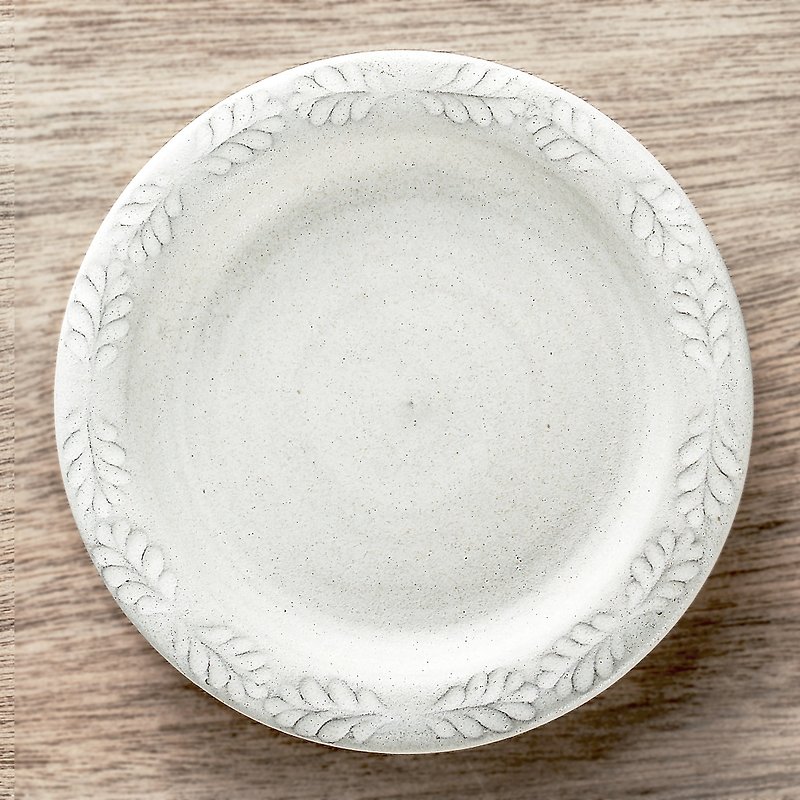 Textured – Saucer / Poinciana - Small Plates & Saucers - Pottery Multicolor