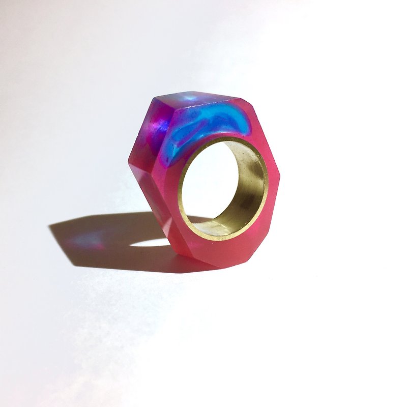 PRISMリング　ゴールド・レッド ブルー - 戒指 - 其他金屬 紅色