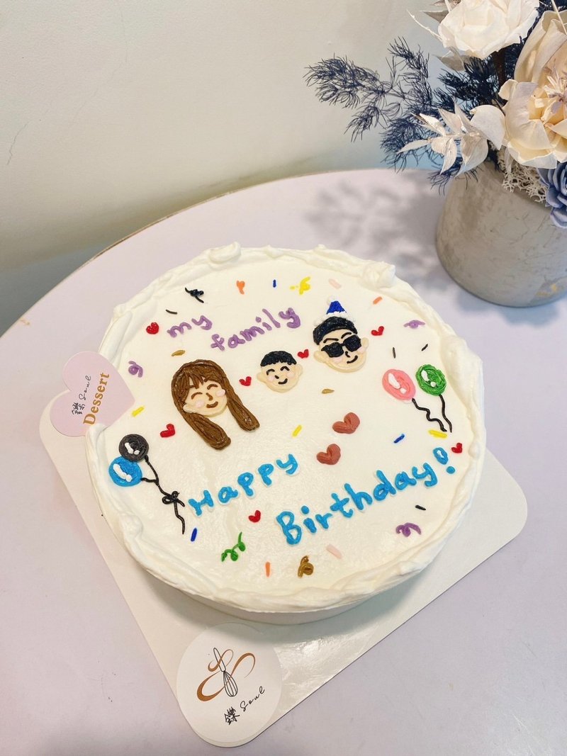 Customized birthday cakes for a family Customized birthday cakes Cake desserts Desserts - เค้กและของหวาน - อาหารสด 