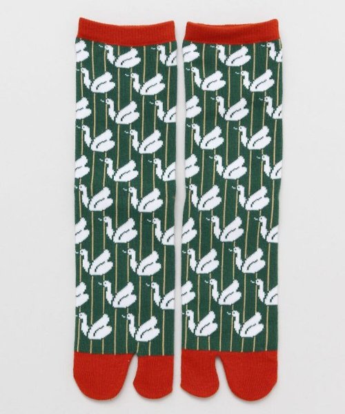 Saibaba Ethnique 【熱門預購】 復古白鵝 和風兩趾襪 (23-25cm)7JKP4134