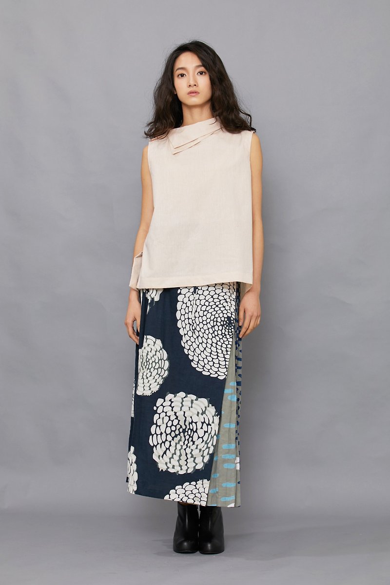 Double Collar top-rose-fair trade - เสื้อผู้หญิง - ผ้าฝ้าย/ผ้าลินิน ขาว