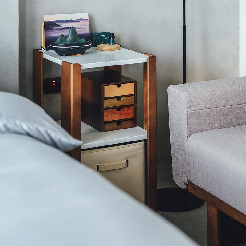 Standard Storage Rack 【With Fabric Basket】 - Shelves & Baskets - Wood 