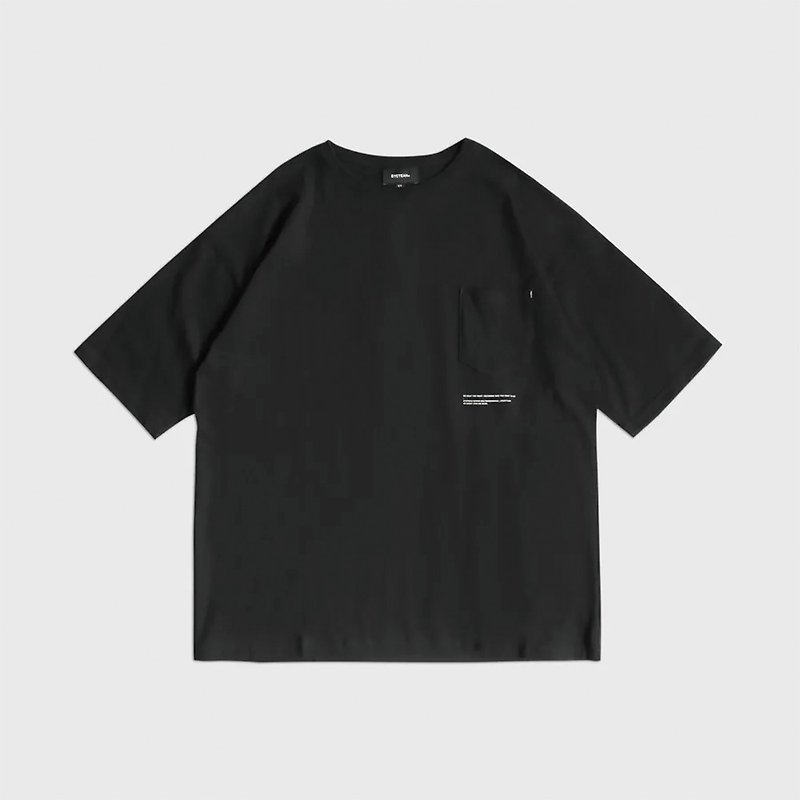 DYCTEAM - FIFTH POCKET TEE (Black) - T 恤 - 棉．麻 黑色