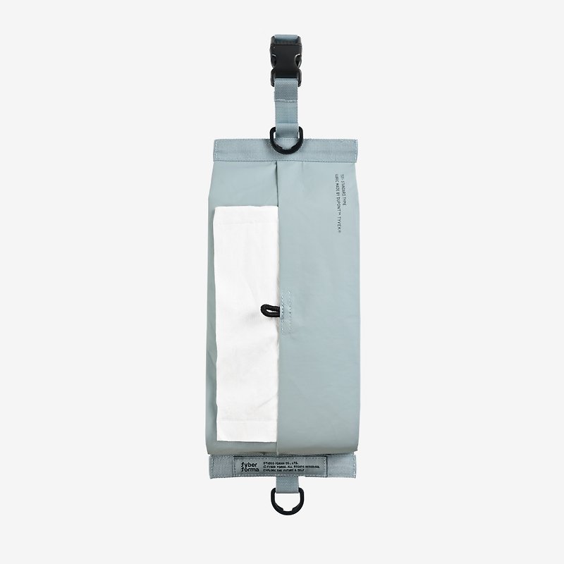 TS01 吊り下げトイレットペーパーカバー/ティッシュカバー フォグブルー - ティッシュボックス - 防水素材 グレー