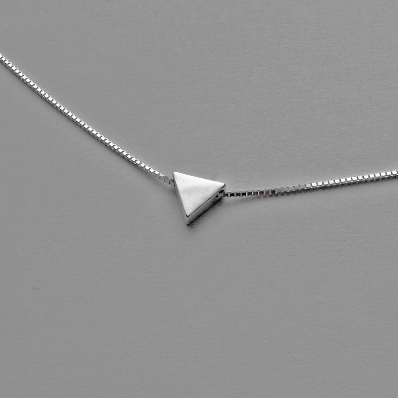 Crazy Geometry | Minimalist Regular Triangle 925 Sterling Silver Necklace/Clavicle Chain/Multilayer Chain. Girlfriend Gift - สร้อยคอทรง Collar - เงินแท้ สีเงิน