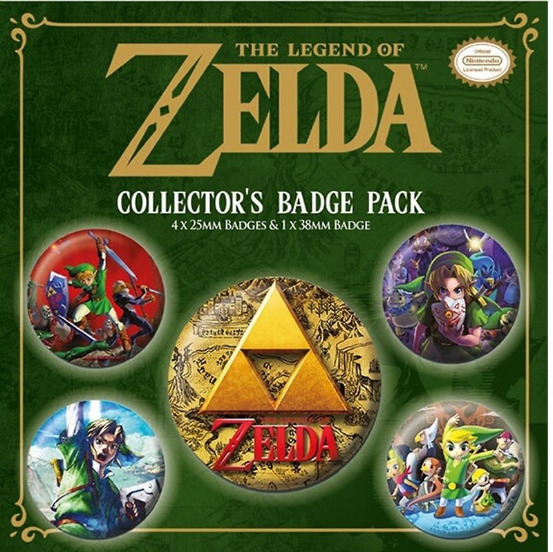 【Nintendo】 Legend of Sarda - UK Import Badge Set - เข็มกลัด - วัสดุอื่นๆ หลากหลายสี