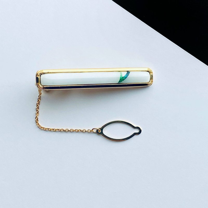 ハレー【エメラルド Emerald】七宝焼のネクタイピン 純銀胎有線七宝 18kgf - 領帶/領帶夾 - 其他材質 綠色