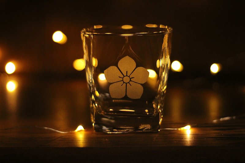 桔梗紋A　 ロックグラス - グラス・コップ - ガラス 透明