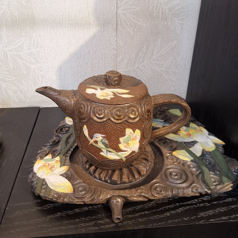 手工製作-花壺系列-荷塘茶具套組 - 茶壺/茶杯/茶具 - 陶 