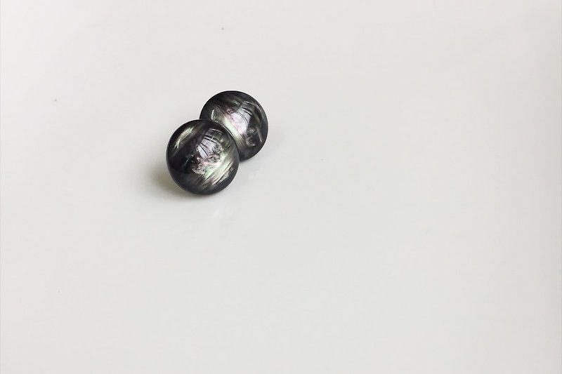 Northern Lights Resin Antique Bead Needle - ต่างหู - อะคริลิค สีดำ