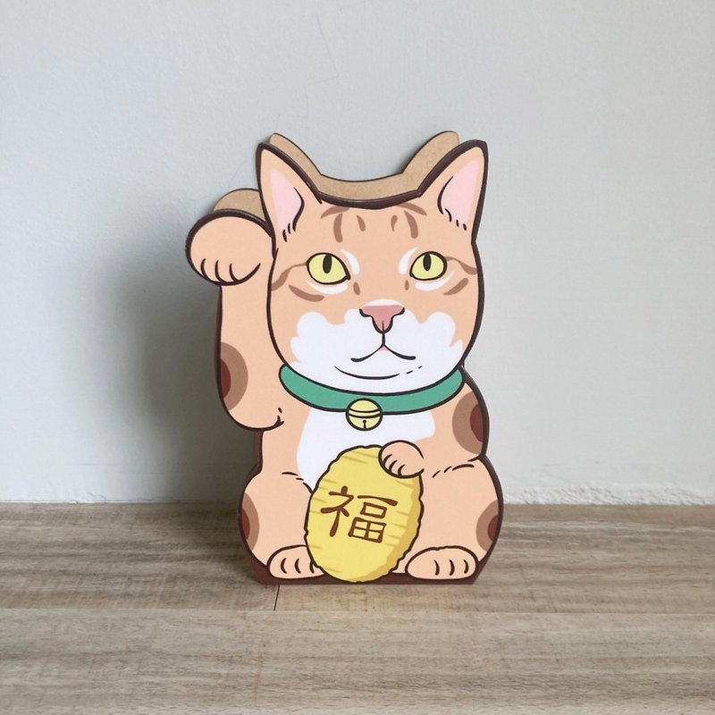 【客製化禮物】客製插畫 招財貓存錢筒 可以畫你家的貓 生日禮物 - 存錢筒 - 其他材質 