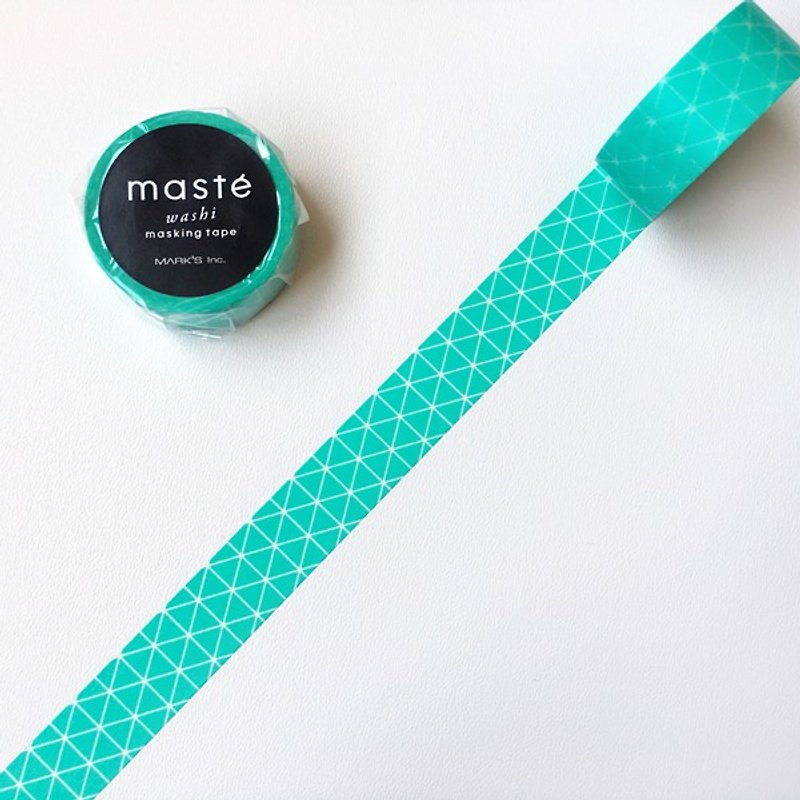 maste and paper tape Basic [triangle - Mint (MST-MKT181-MI)] - Washi Tape - Paper Green