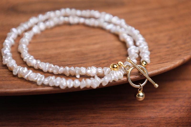 Keshi Pearl Necklace - สร้อยคอ - เครื่องเพชรพลอย ขาว