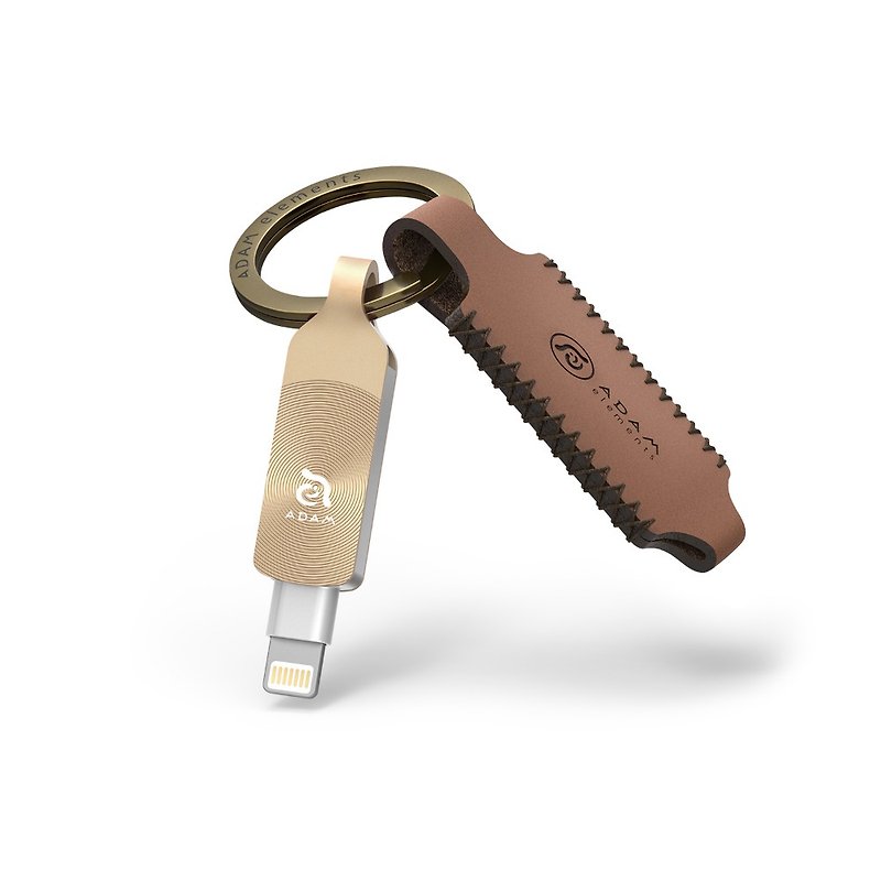 iKlips DUO + 64GB Apple iOS USB3.1双方向フラッシュドライブゴールド - USBメモリー - 金属 ゴールド