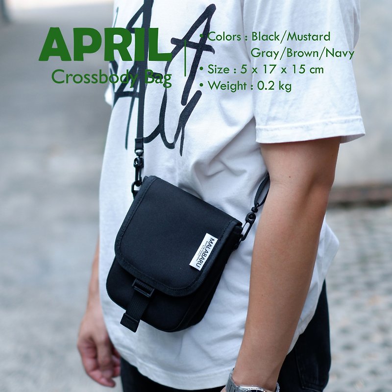 Malabaru 'April' Crossbody Bag デジカメバッグ コンパクト - ショルダーバッグ - サステナブル素材 