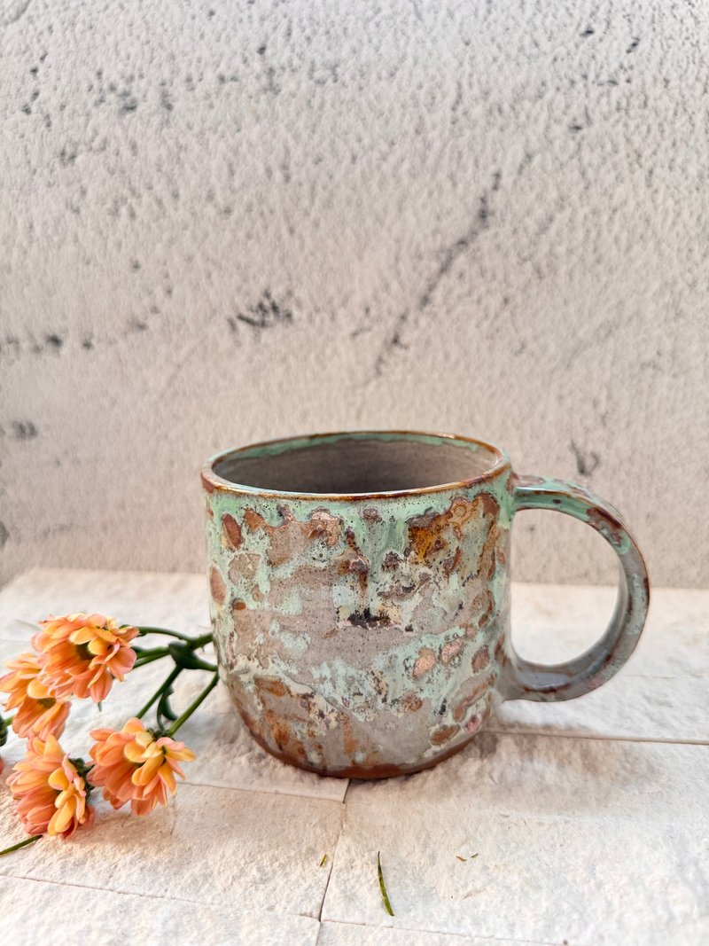 Antique splash glaze mug - Mugs - Pottery Multicolor