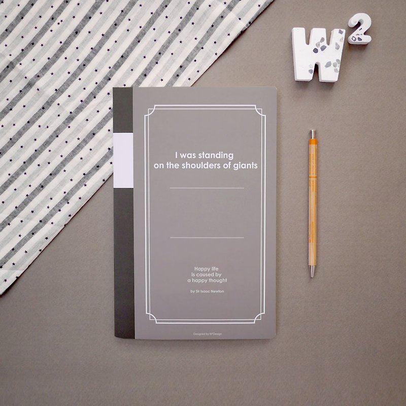Thinking Letter-Square Eye Notebook B5 (Black) - Notebooks & Journals - Paper Black