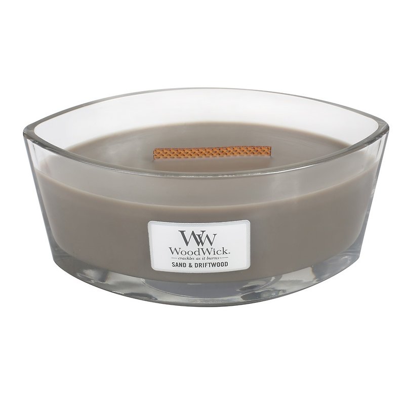 [VIVAWANG] WW16oz leaf fragrance cup wax (white sand driftwood). Warm and relaxed, cool and easy to read with coconut vanilla cream, sun soul. - Candles & Candle Holders - Wax 