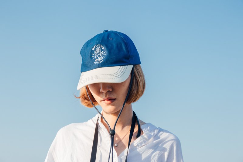 FOXY CAP BLUE - 帽子 - 棉．麻 藍色