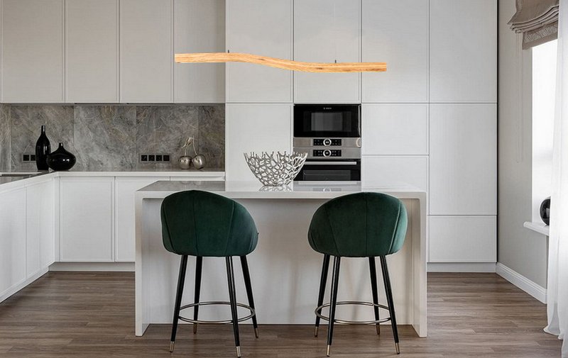 Wooden Pendant Light, Modern Pendant Light Dining Room, Kitchen Island Light - โคมไฟ - ไม้ 