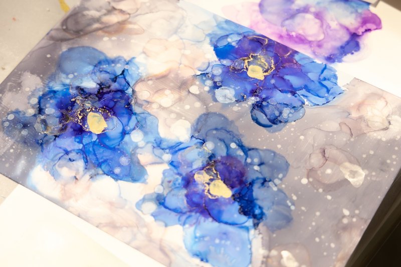 Alcohol ink special paper - Illustration, Painting & Calligraphy - Paper White