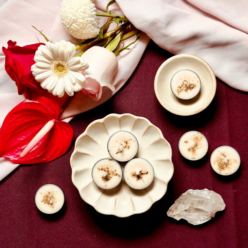 【藥草燭】#𝟑𝟓・土星燭 盒裝組 - 蠟燭/燭台 - 蠟 白色