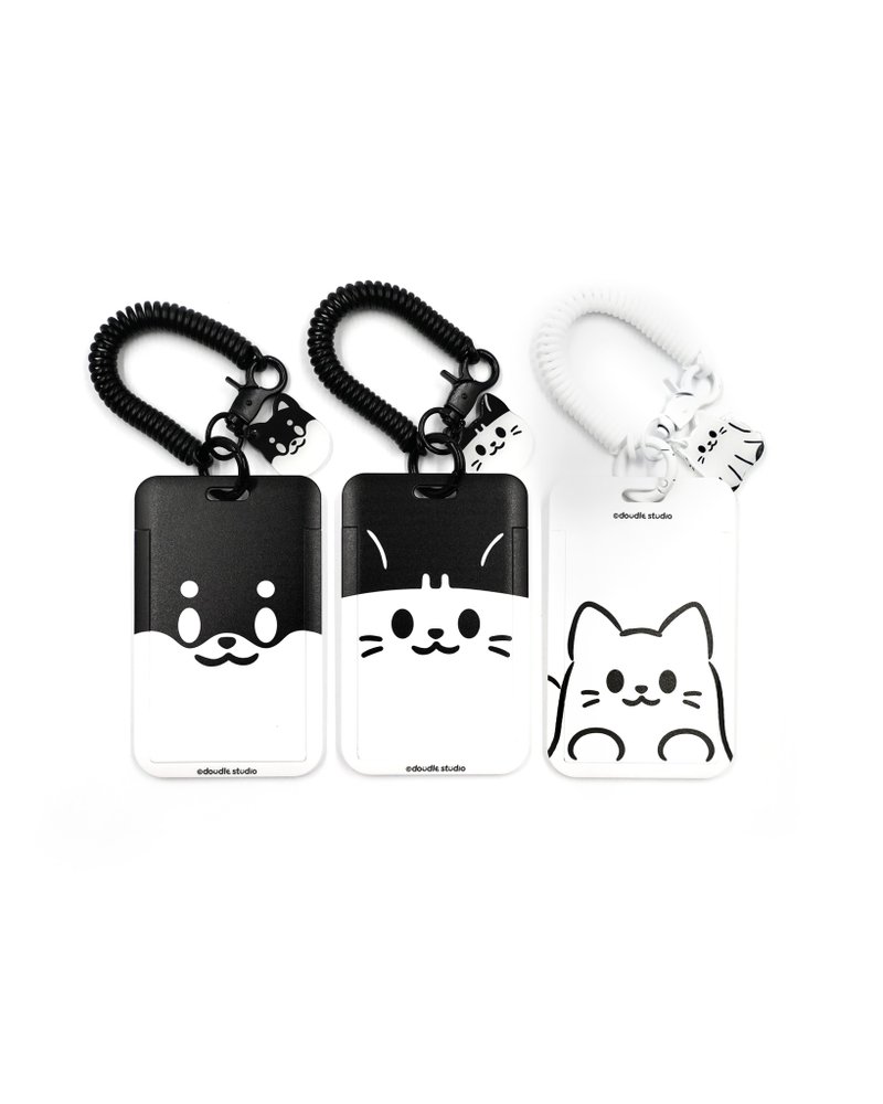 とっても可愛いチャーム付きIDカードホルダー - 定期入れ・パスケース - レジン ホワイト