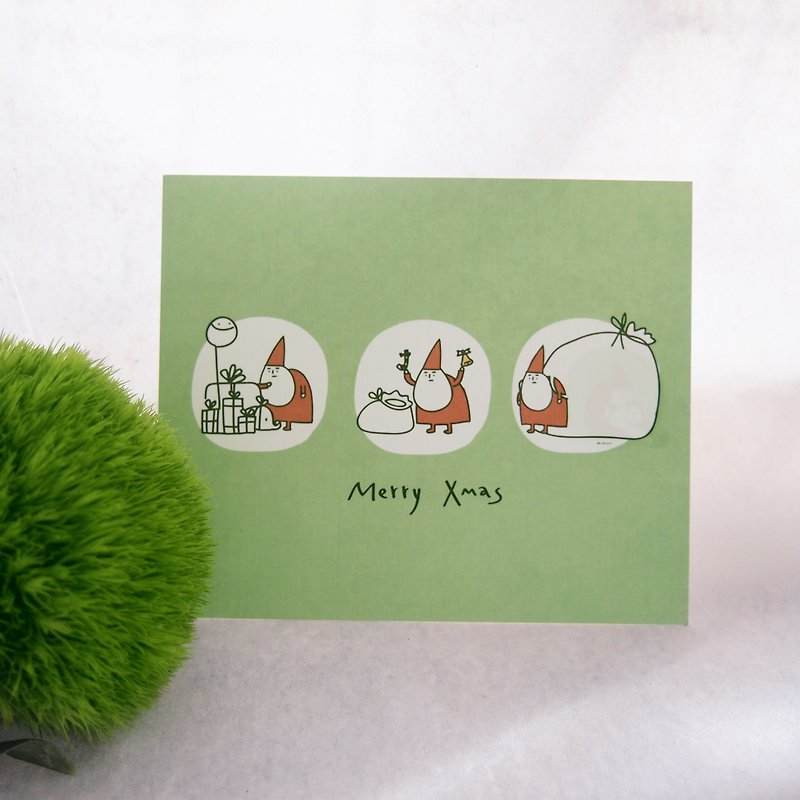 Kidding Series-Green-Christmas Card - Cards & Postcards - Paper Green