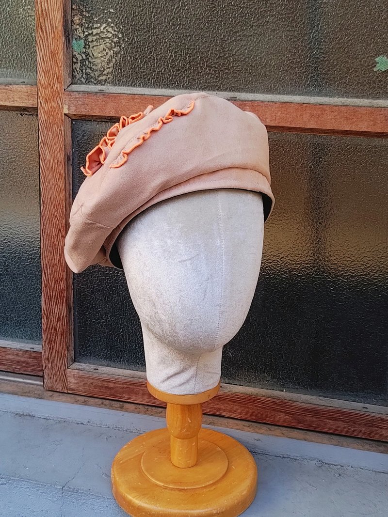 Calf Village / Handmade beret - Hats & Caps - Cotton & Hemp Orange