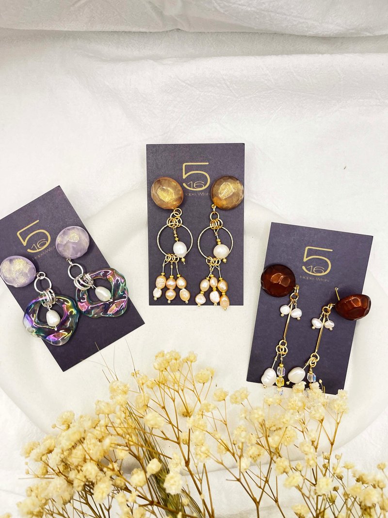 Comprehensive Clear Road Series - Earrings & Clip-ons - Gemstone 