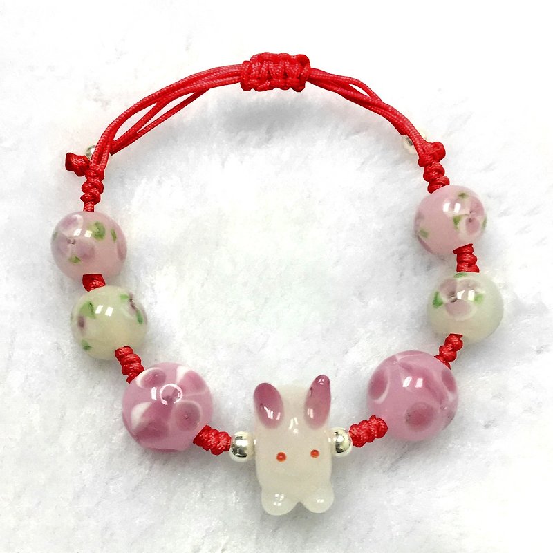 Red Rabbit Love Bracelet | Love Bracelet | Rabbit Bracelet | Cute Rabbit - สร้อยข้อมือ - วัสดุอื่นๆ สีแดง