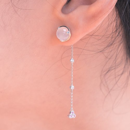 MARON Jewelry Little Daydream Earrings with Rose Quartz