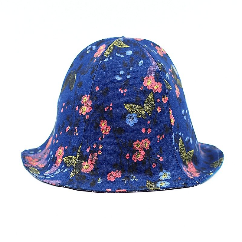 Calf Calf Village Village manual duplex visor cap hat men mixed colors of tannins Wudie {Japanese} H-165] - Hats & Caps - Cotton & Hemp Blue