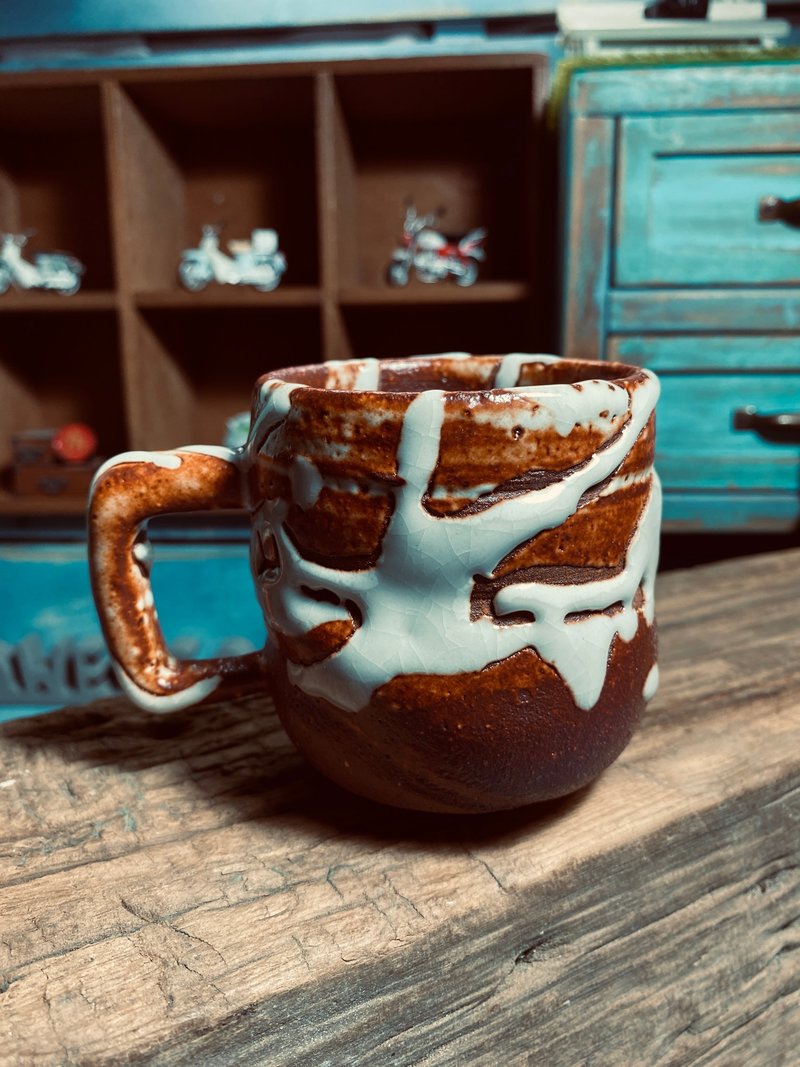 志野咖啡杯 - 咖啡杯/馬克杯 - 陶 橘色