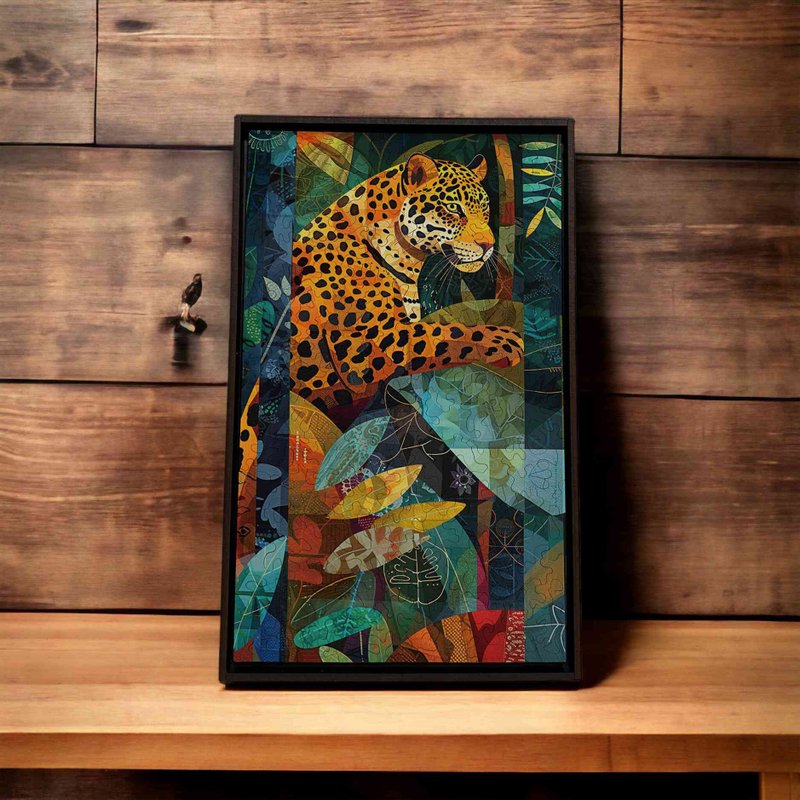 The Big Cat in the Rainforest-Oubao [Gecko Puzzle] - ของวางตกแต่ง - ไม้ หลากหลายสี