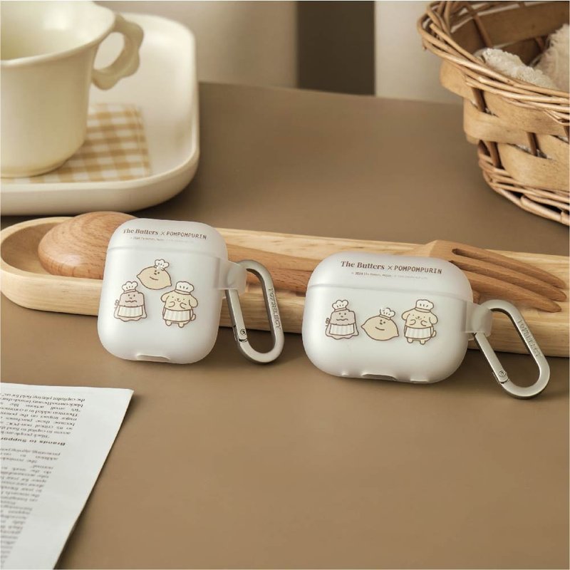 奶油家族x布丁狗可愛烘焙師強悍防摔AirPods保護套 - AirPods/耳機保護套 - 塑膠 多色