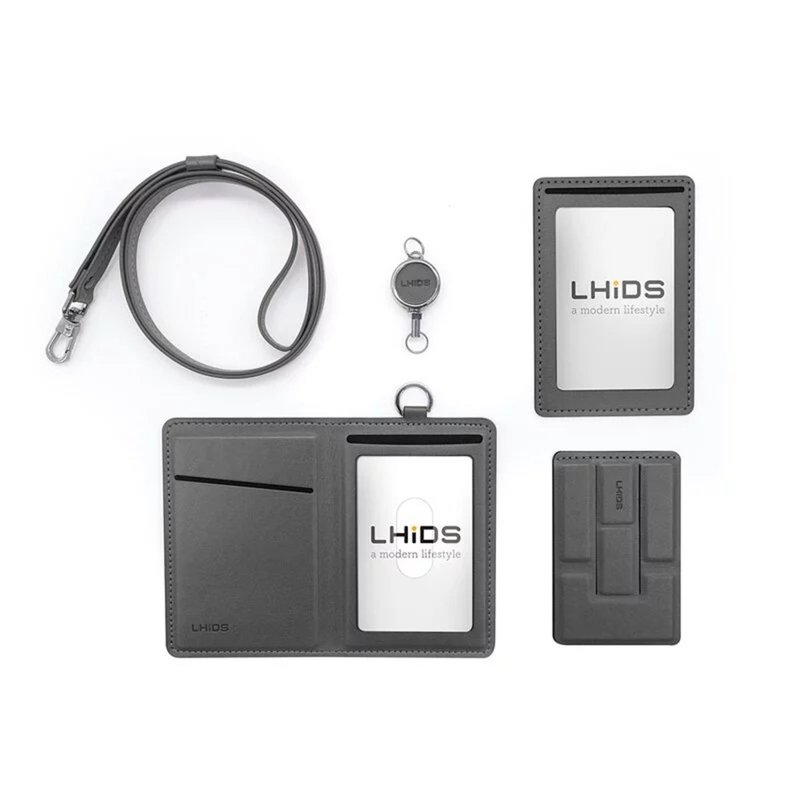 LHiDS Flip Magnetic Identification Card Set of Five - Mist Gray (Straight) - Other - Other Materials 