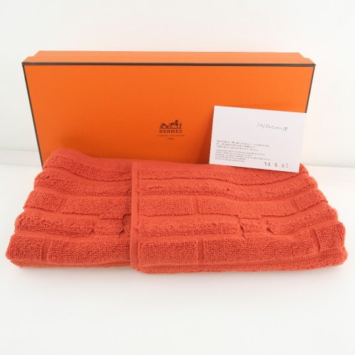 正規品　新品　HERMES　エルメス　コットン　タオル　101300M-06 日本直送】【HERMES】エルメス 101300M-18 コットン オレンジ