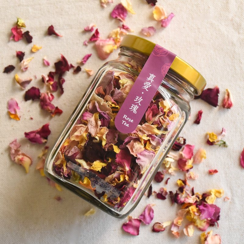 Shijian Culture Organic Floral Tea Rose Petal Floral tea Dawn Rose Manor Mother's Day Gift - อาหารเสริมและผลิตภัณฑ์สุขภาพ - วัสดุอื่นๆ 