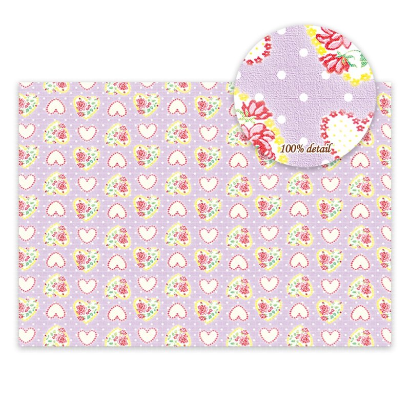 Heart bonbon lavender Wrapping Paper / Scrapbook Paper / 25sheet A4 size - 其他 - 紙 