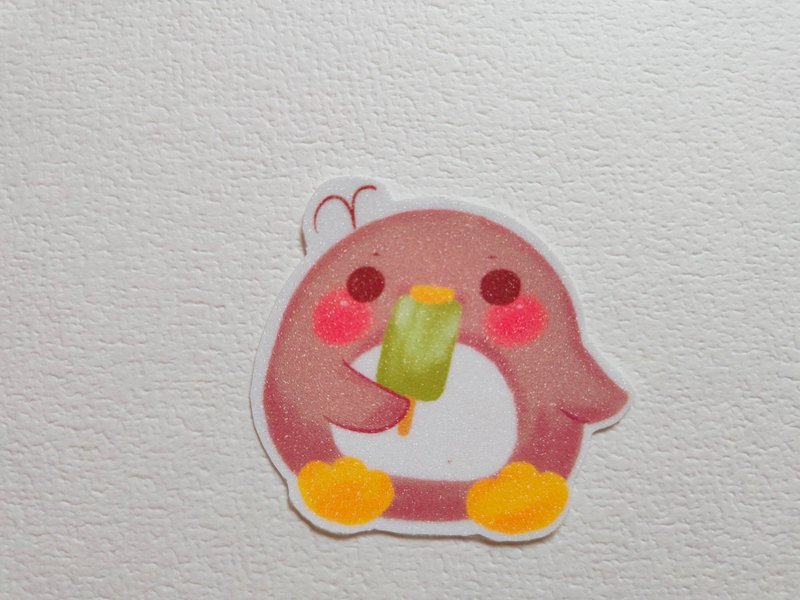 吃貨企鵝可愛貼紙 首張貼紙單張 - 貼紙 - 紙 
